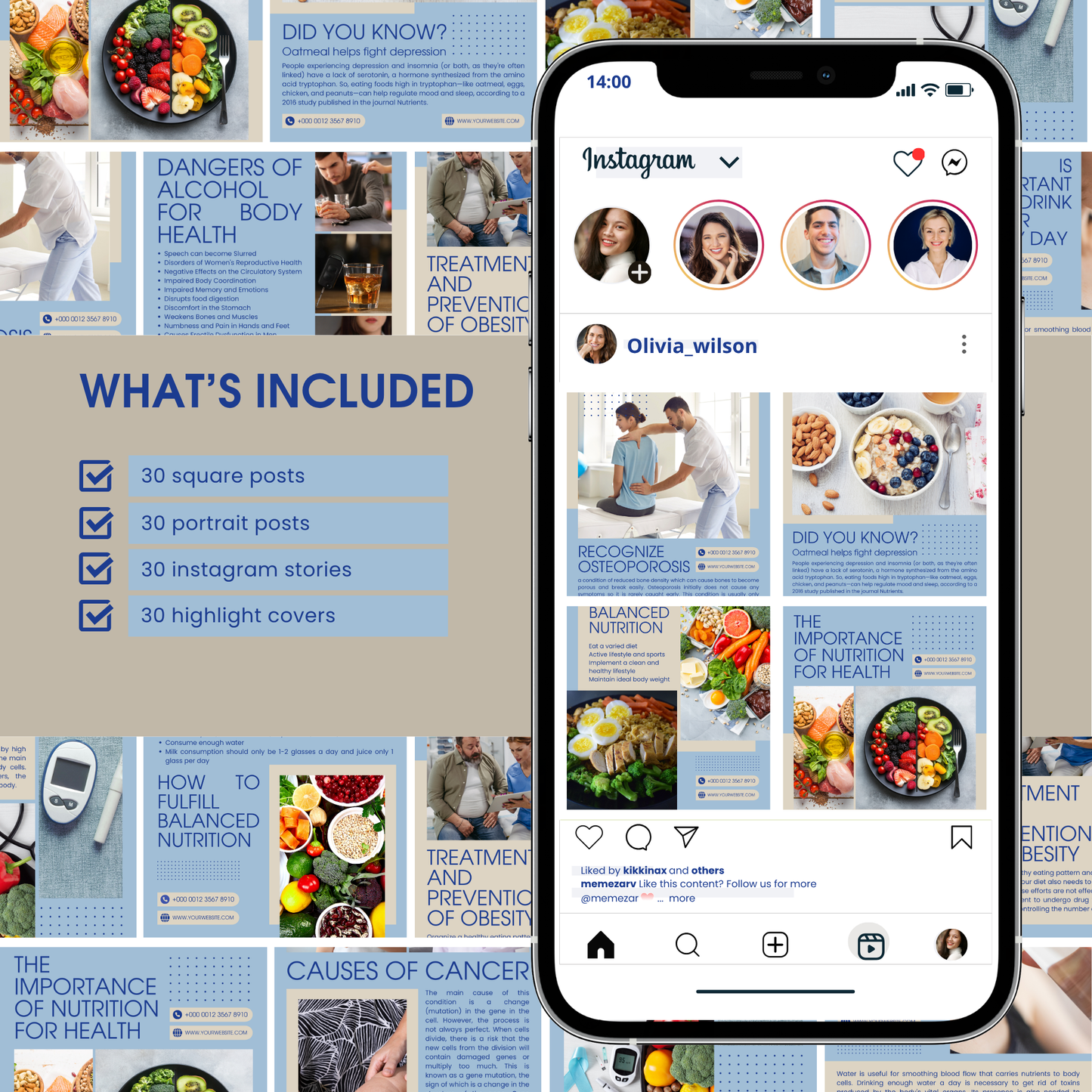 Medical social media templates