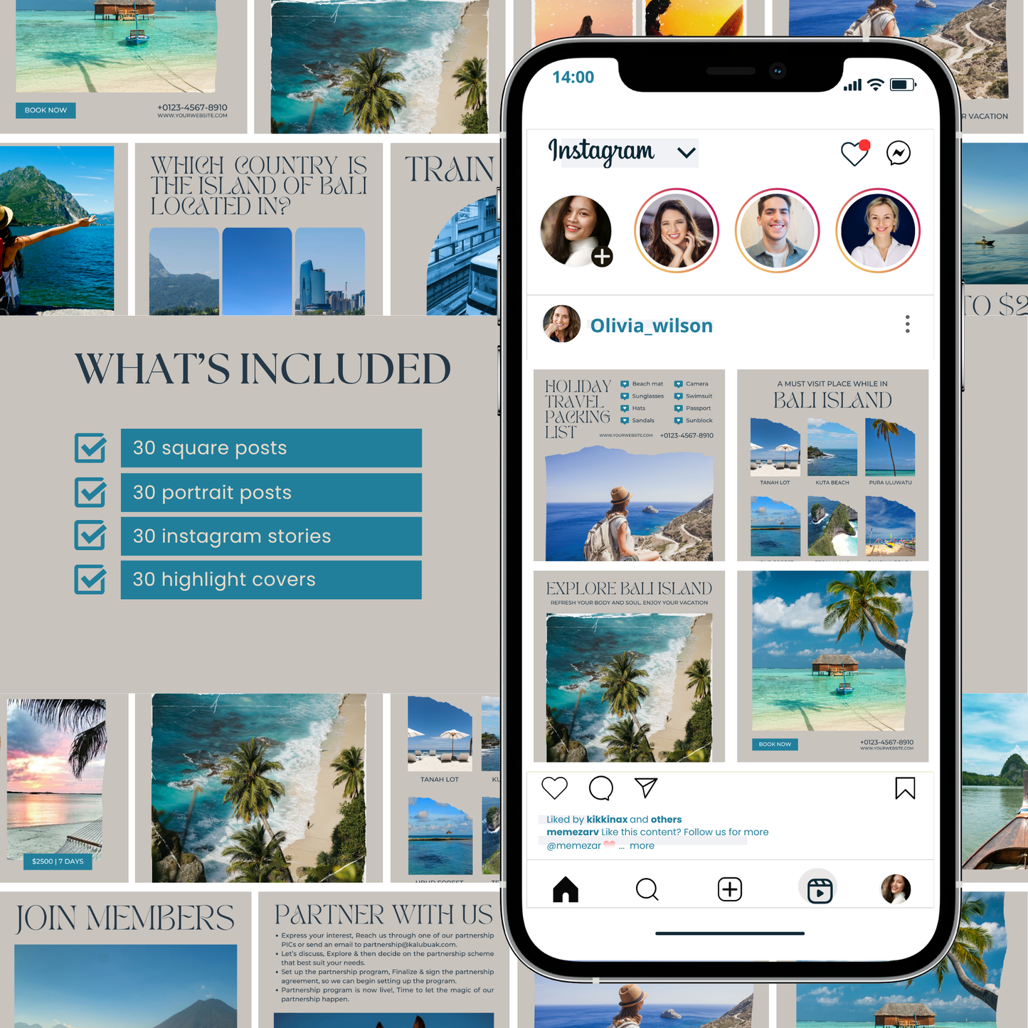 Travel social media template