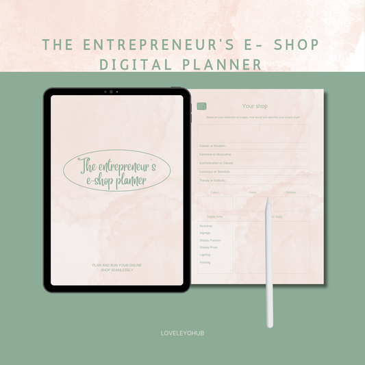 The entrepreneur's e-shop digital planner