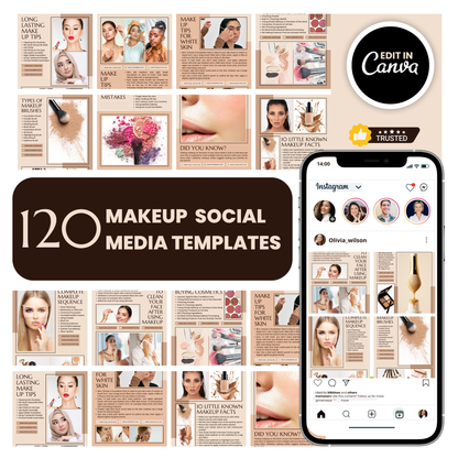 Makeup social media templates