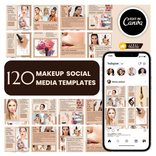 Makeup social media templates