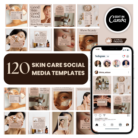 Skin care social media template