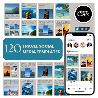 Travel social media template