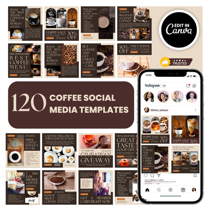 Coffee social media templates