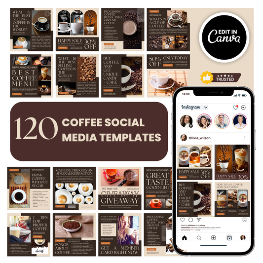 Coffee social media templates