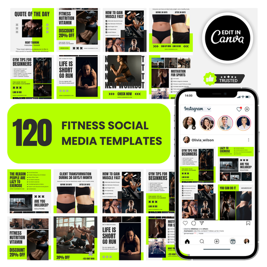 Fitness social media template