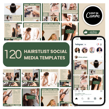 Hairstylist social media templates