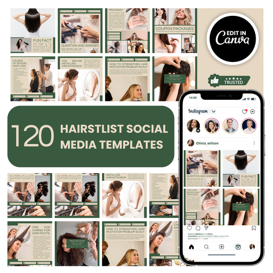 Hairstylist social media templates