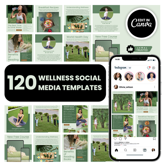 Wellness social media templates