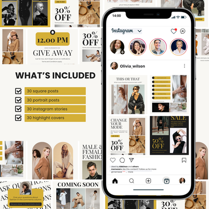 Fashion social media template