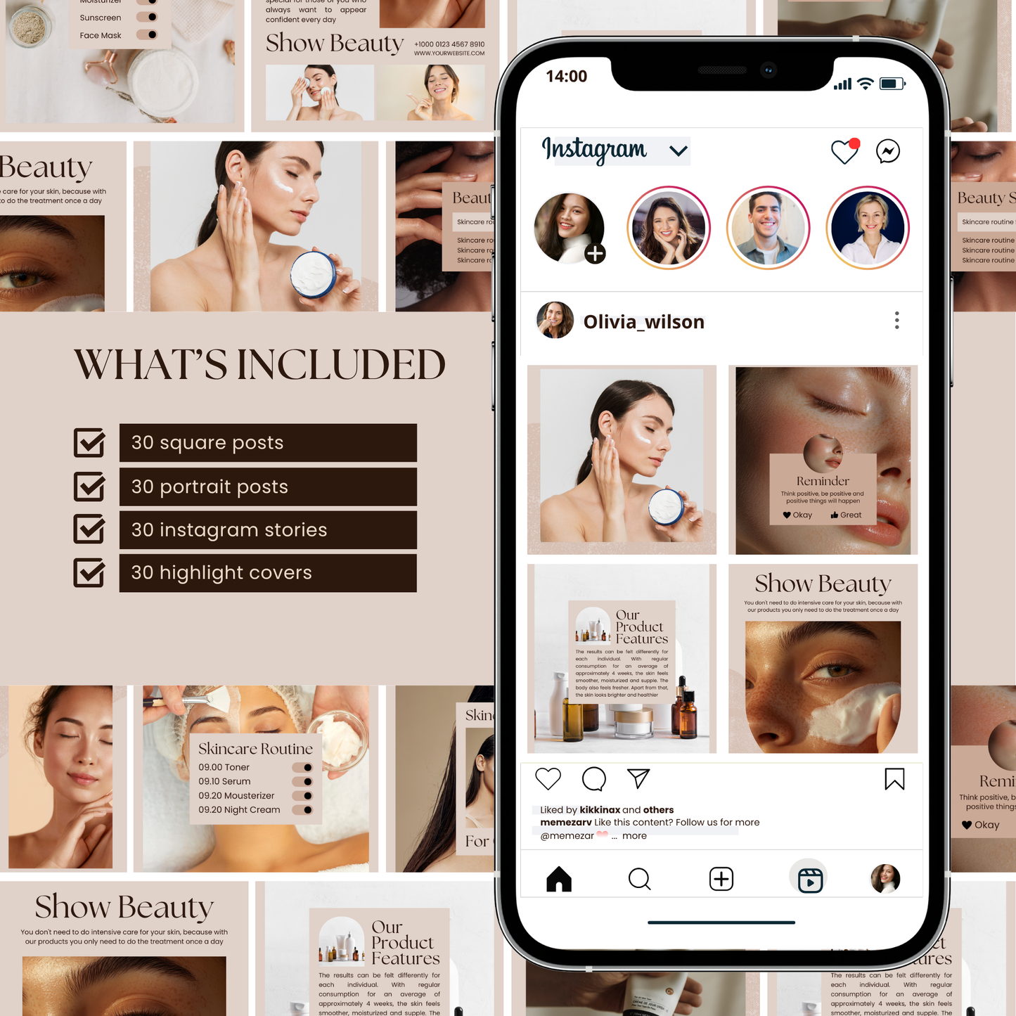 Skin care social media template