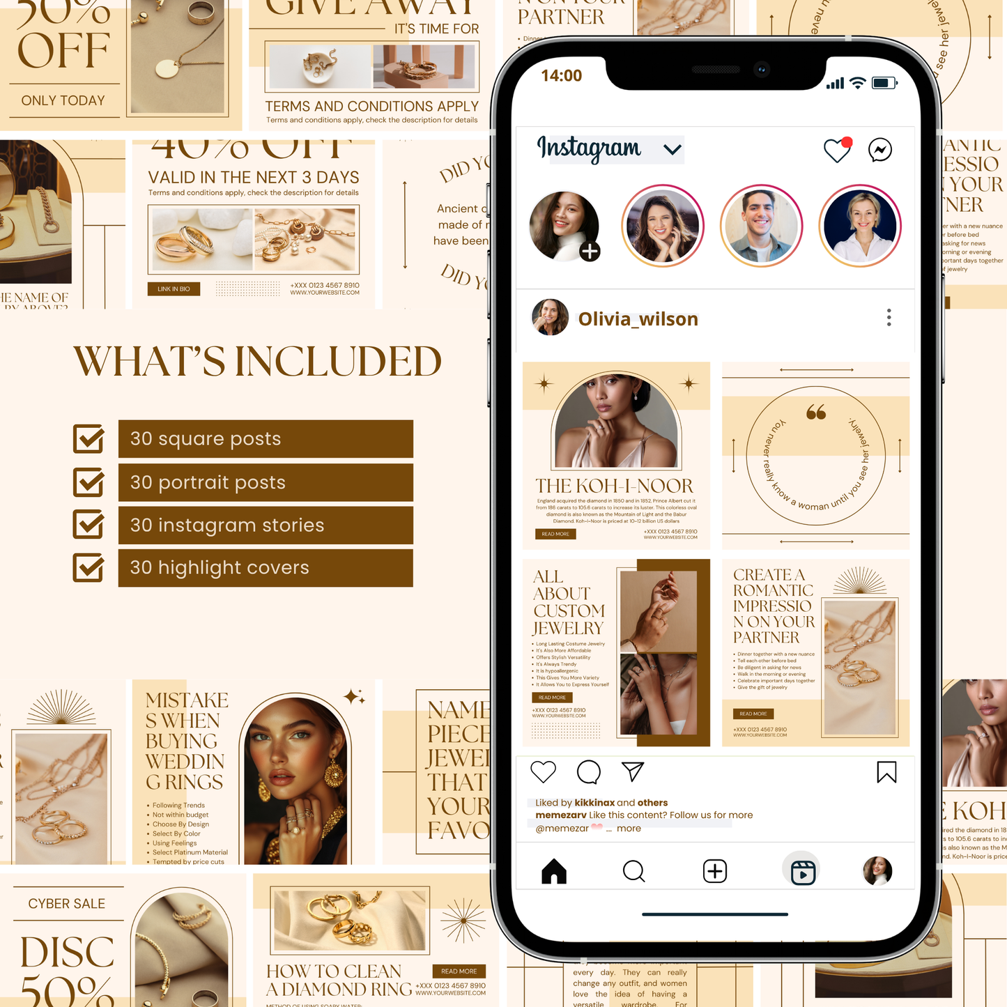 Jewelry social media templates