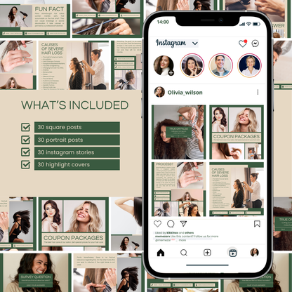 Hairstylist social media templates