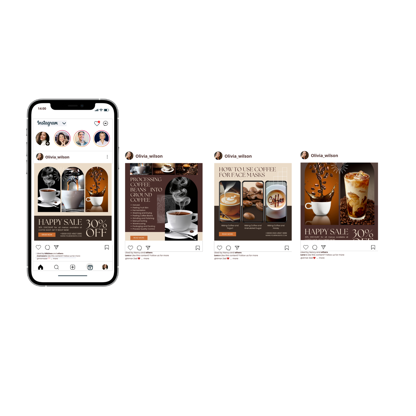 Coffee social media templates