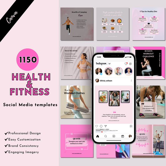 Health & Fitness social media templates