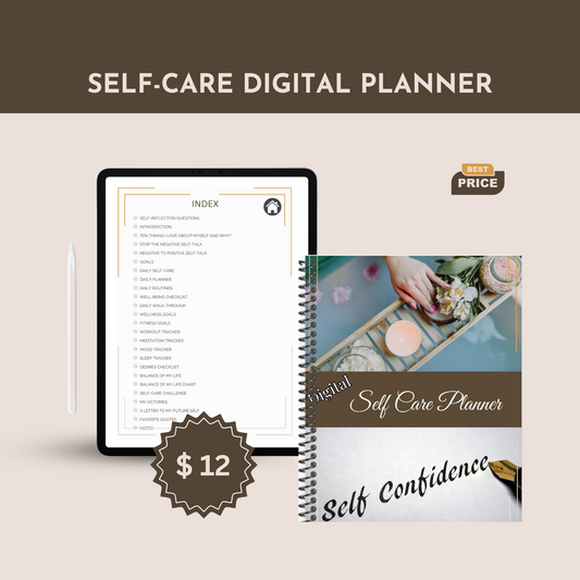 Self care digital planner